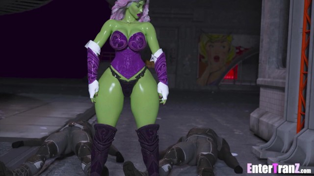 Hostile Transgender Alien Queen Gets Fucked By BBC